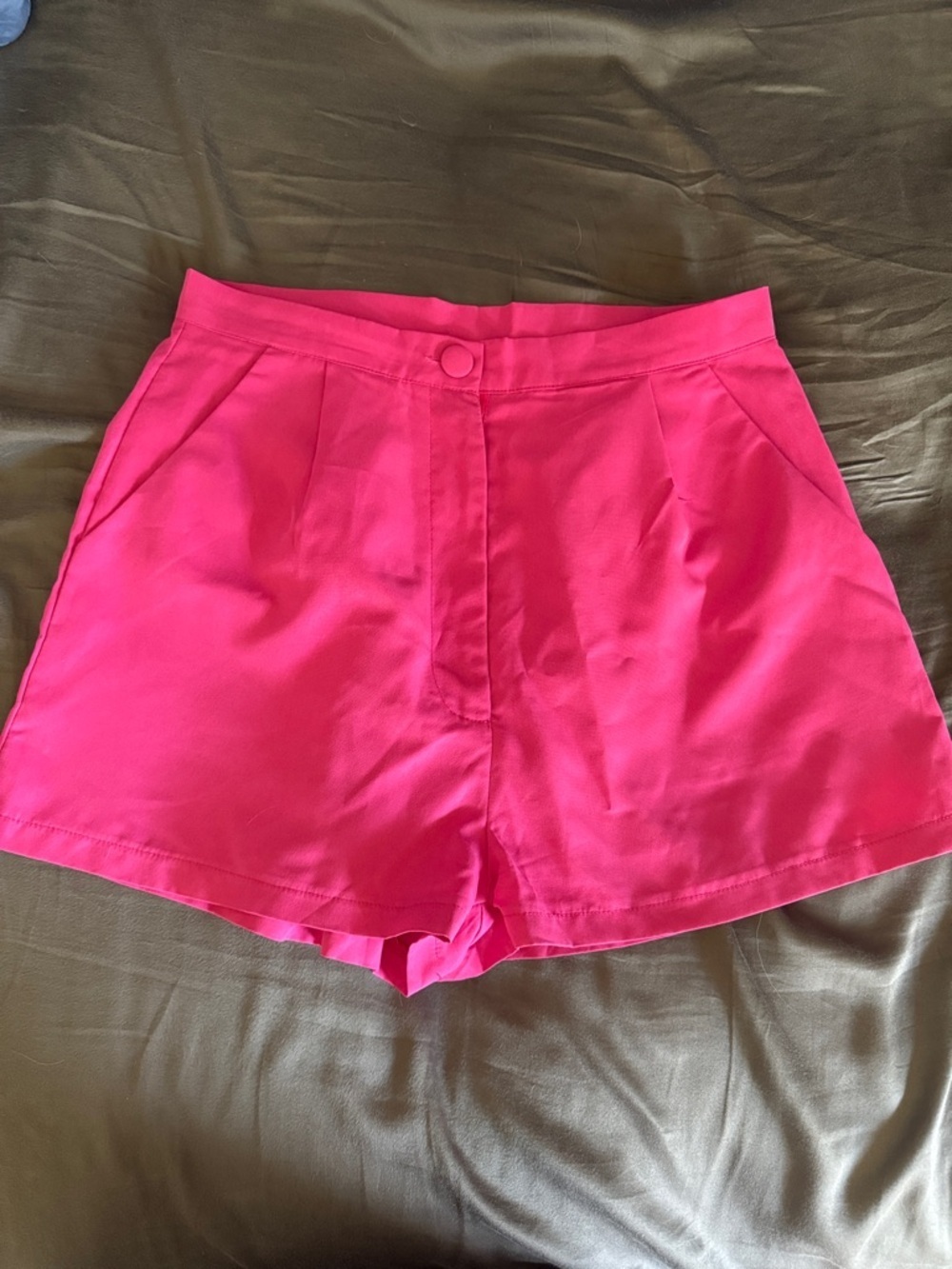 SHEIN Hot Pink High-Waist Tailored Shorts / AA33